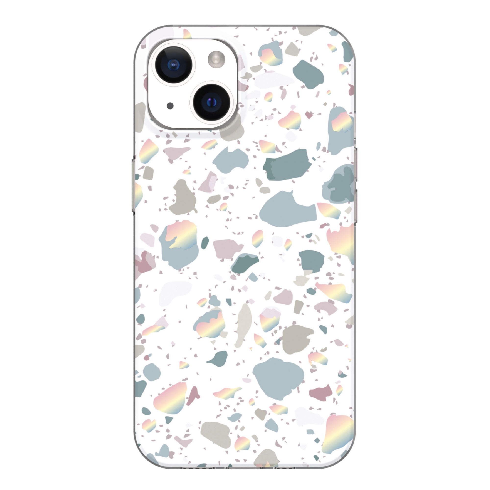 onn. Phone Case for iPhone 14 Plus - White Terrazzo