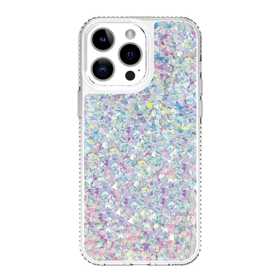 onn. Phone Case for iPhone 14 Pro Max / iPhone 13 Pro Max / iPhone 12 Pro Max - Iridescent Glitter Fleck