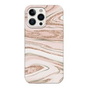 onn. Phone Case for iPhone 14 Pro Max / iPhone 13 Pro Max / iPhone 12 Pro Max - Pink Gold Marble