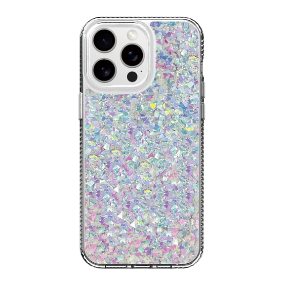 onn. Phone Case for iPhone 15 Pro – Iridescent Glitter Fleck