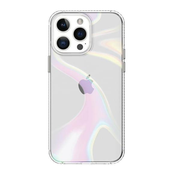 onn Cell Phone Case for iPhone 15 Pro Max, Iridescent Illusion