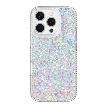 onn. Phone Case for iPhone 16 Pro - Iridescent Glitter Fleck