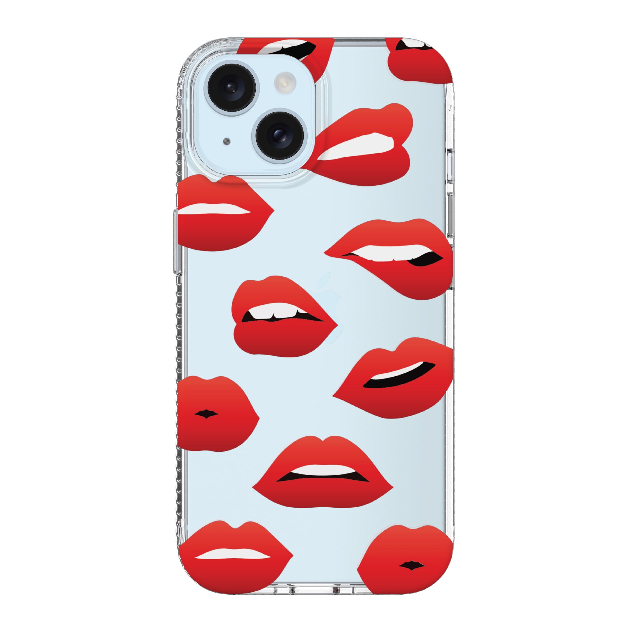 onn. Phone Case for iPhone 16e / iPhone 15 / iPhone 14 / iPhone 13 - Red Lips