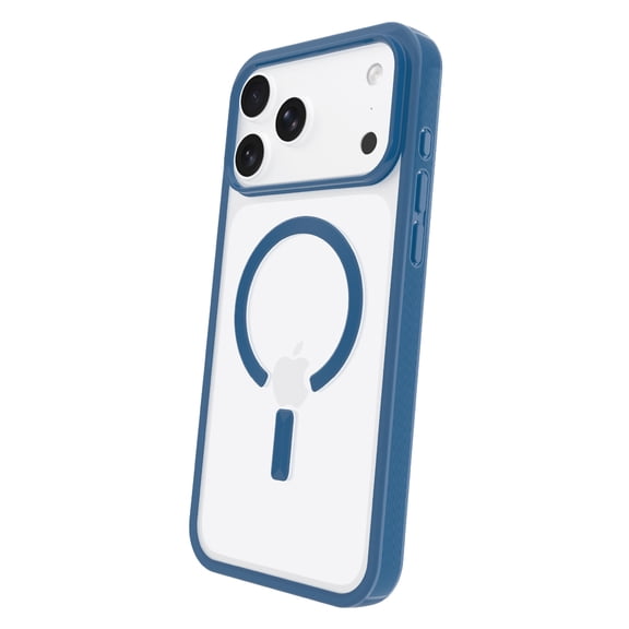 onn Phone Case for iPhone 18 Pro Max / 17 Pro Max, MagSafe Compatible - Clear/Metallic Blue