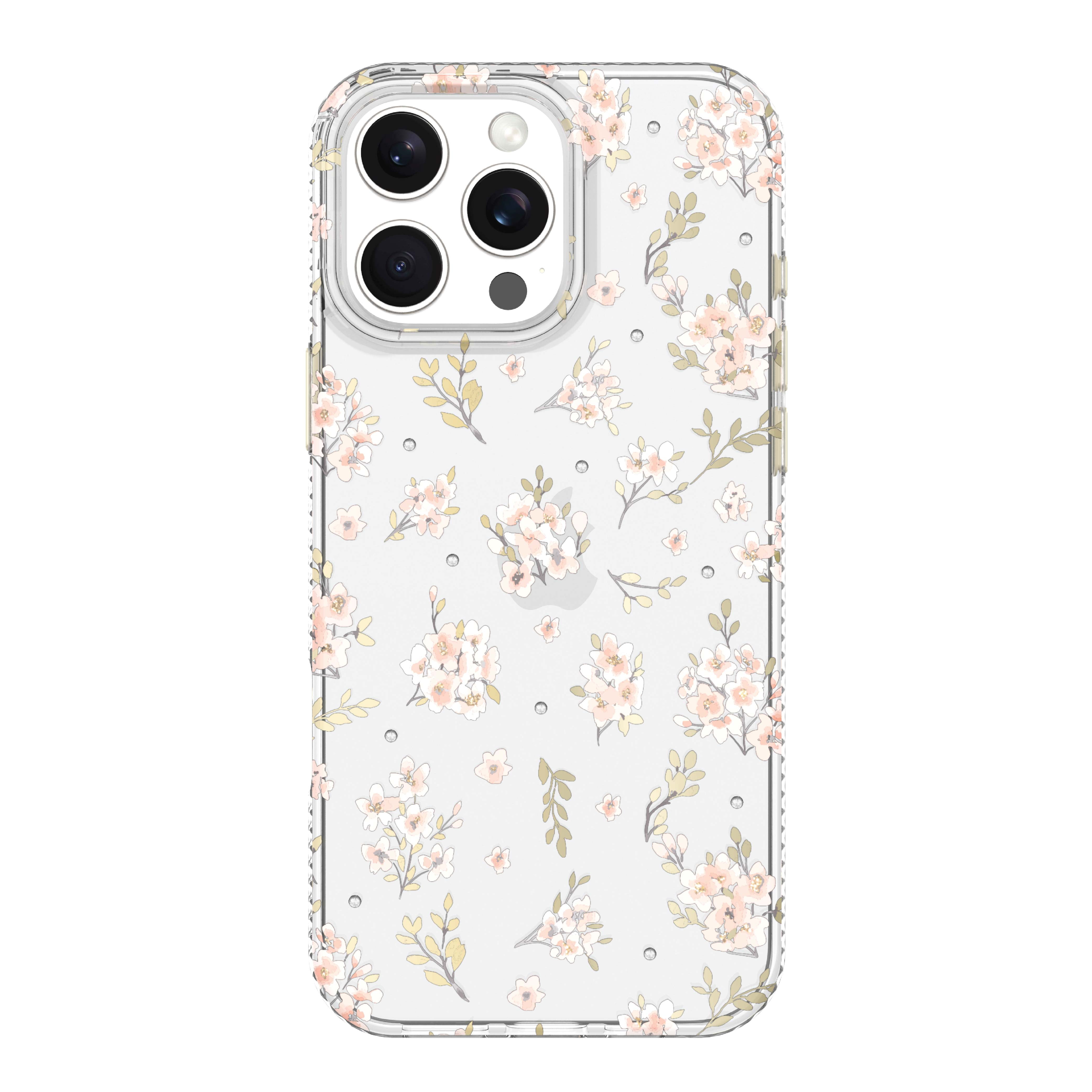 Onn+ Pink Floral Phone Case for iPhone 16 Pro Max with Drop