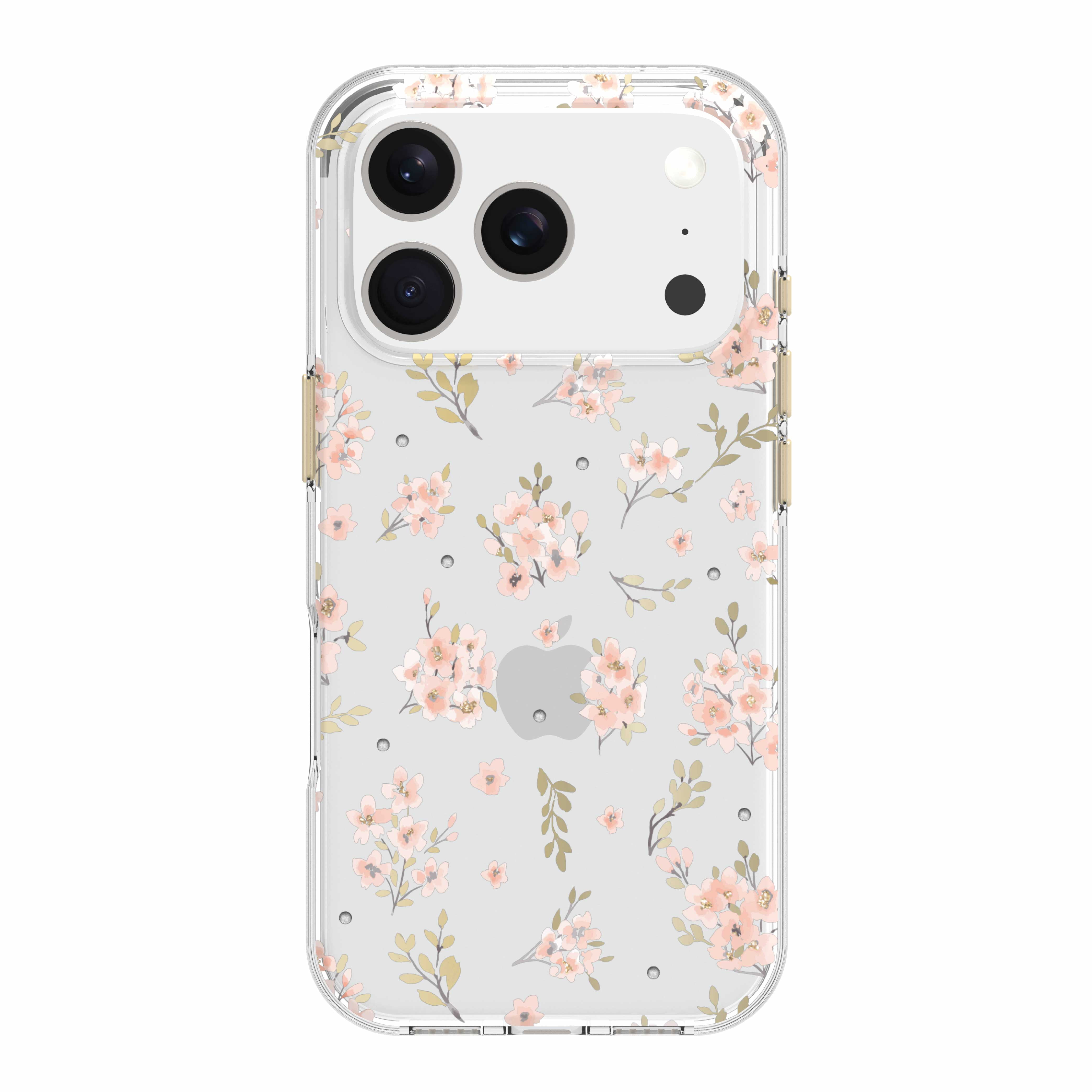 onn Pink Floral with Gems Phone Case for iPhone 17 Pro Max