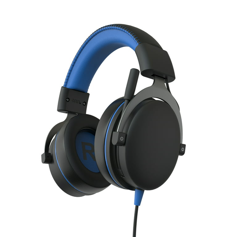billede mærke navn resterende onn. PlayStation Wired Video Game Headset with 3.5mm Connector,  Flip-to-Mute Mic, Cooling Gel Earpads and 50mm Speakers - Black and Blue -  Walmart.com