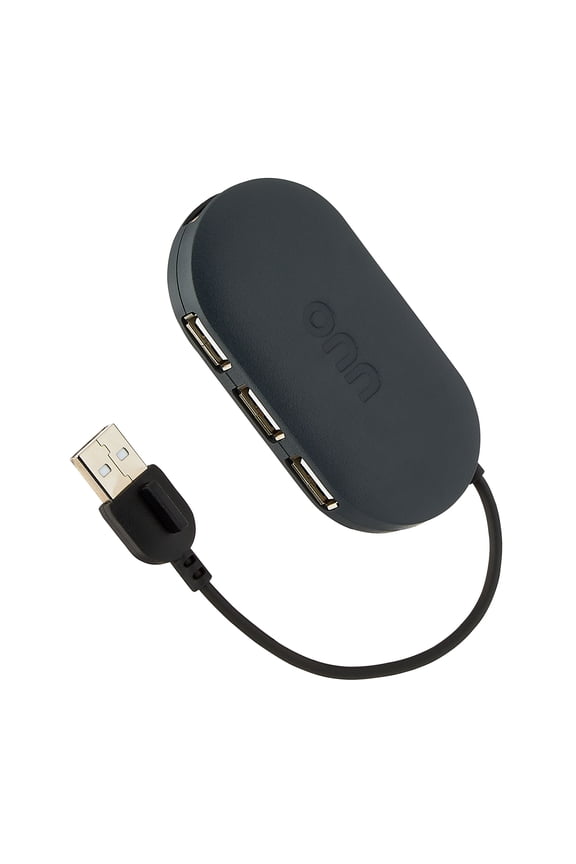 Portable 4-Port USB Hub with USB 2.0 Ports