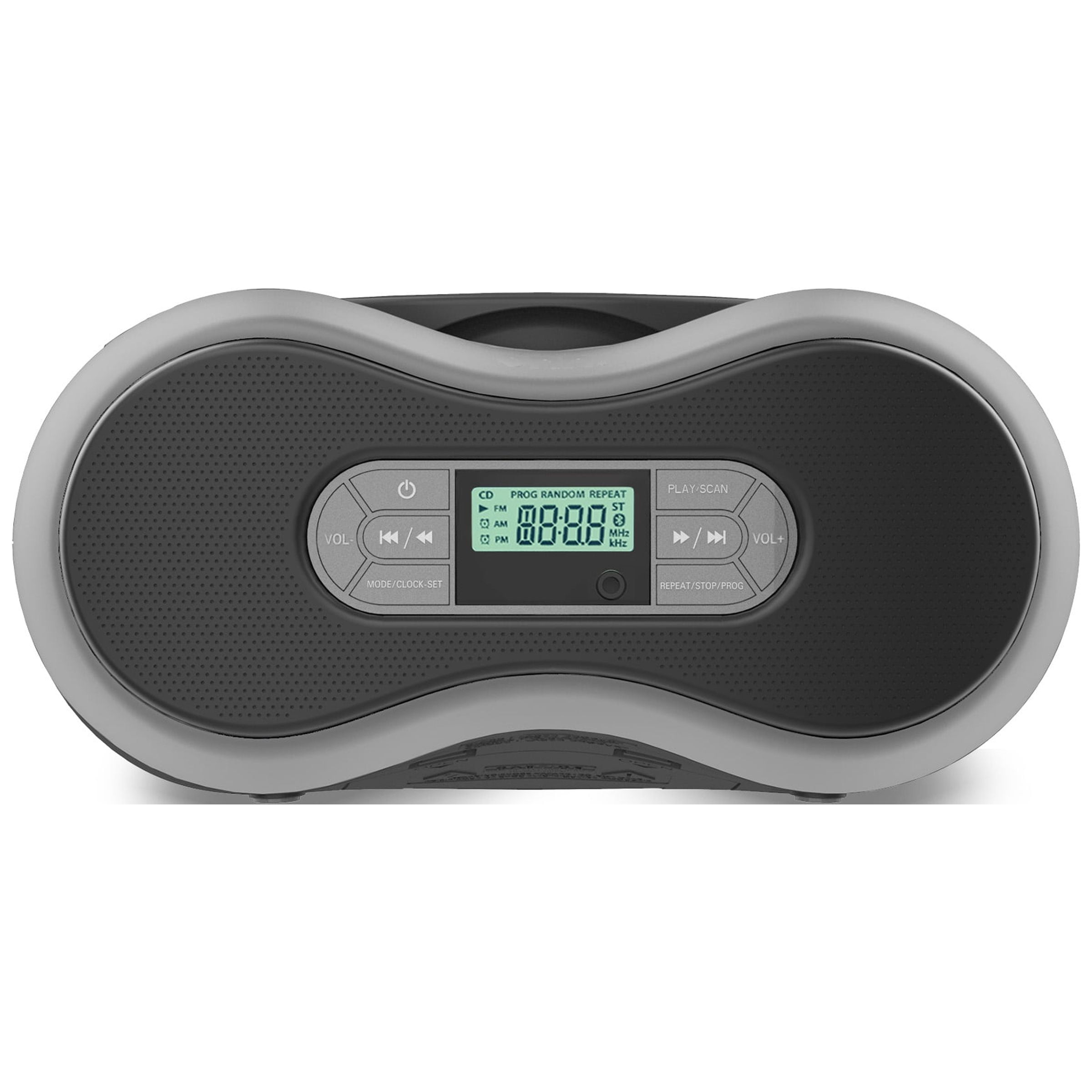 Onn. Portable Bluetooth CD Boombox with Digital FM Radio | Gray, Size: One Size