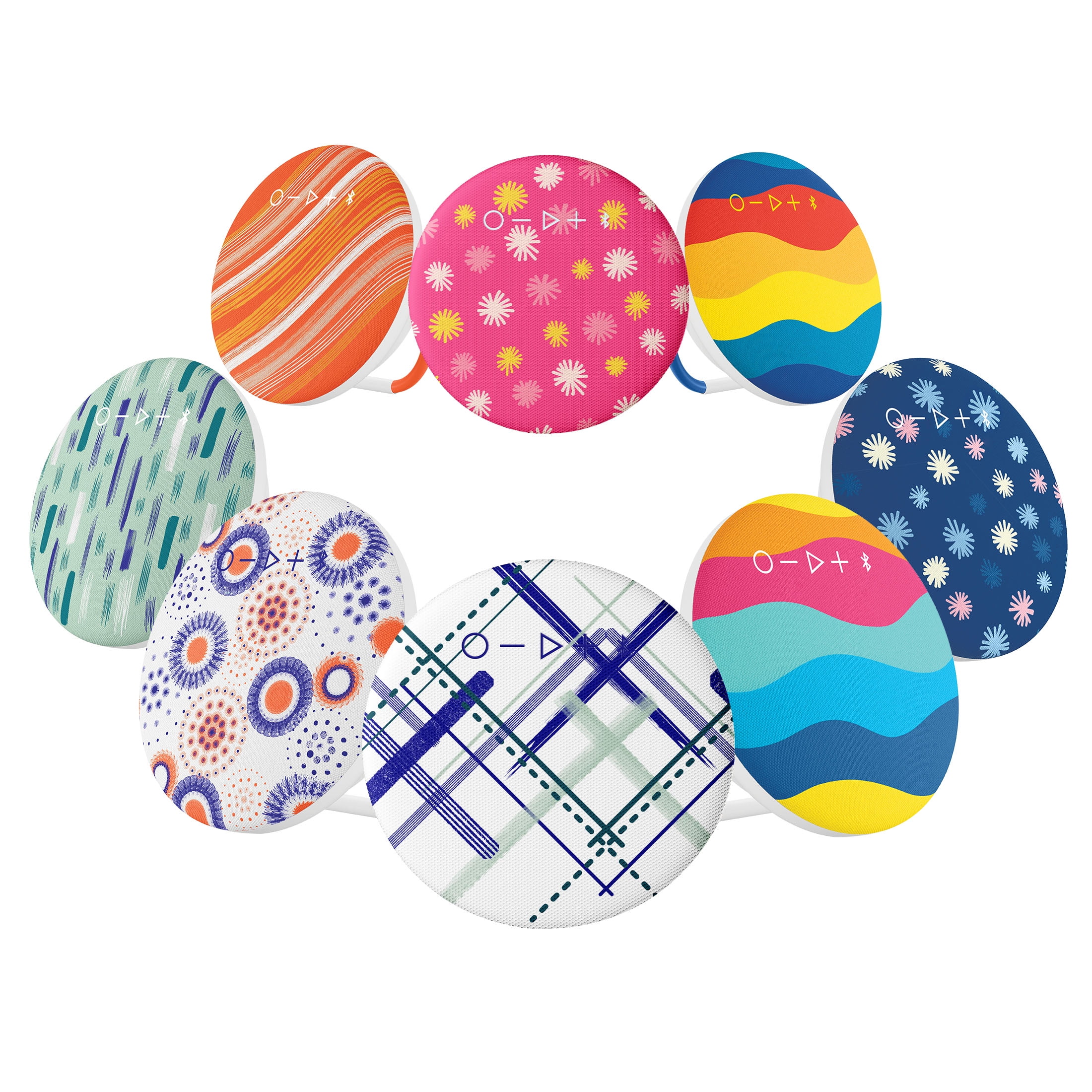 onn. Portable Bluetooth Speaker IPX4 Water Resistant Round Wireless