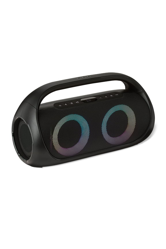Portable FM Boombox with LED Lighting