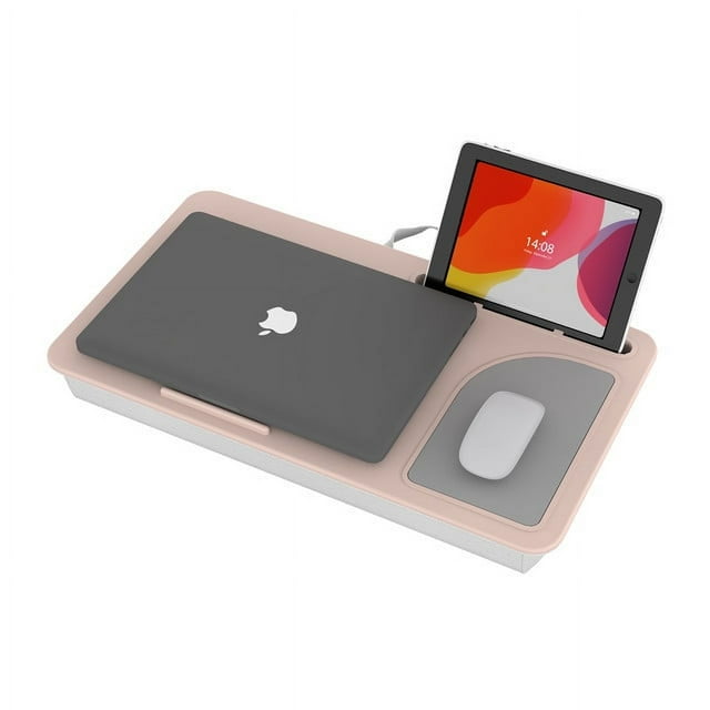 onn. Portable Work Station w/builtin phone holder and mouse pad, holds