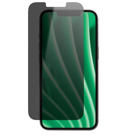 onn Privacy Glass Screen Protector for iPhone 14 Plus and iPhone 13 Pro Max, Made with Durable Glass by Corning, with Easy Application Tray