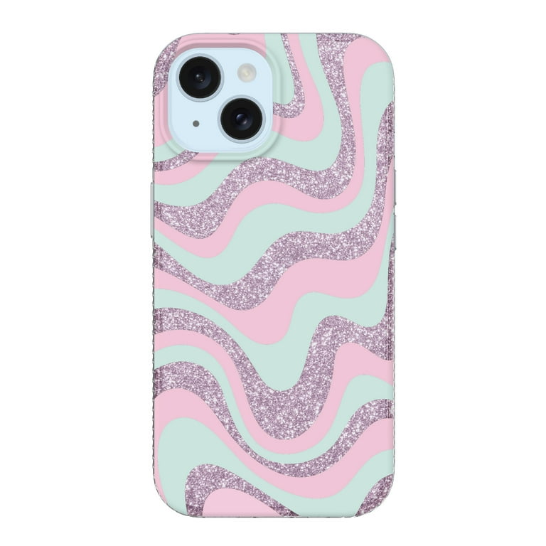 onn. Purple Glitter Swirl Phone Case for iPhone 16e / iPhone onn. Purple Glitter Swirl Phone Case for iPhone 16e / iPhone