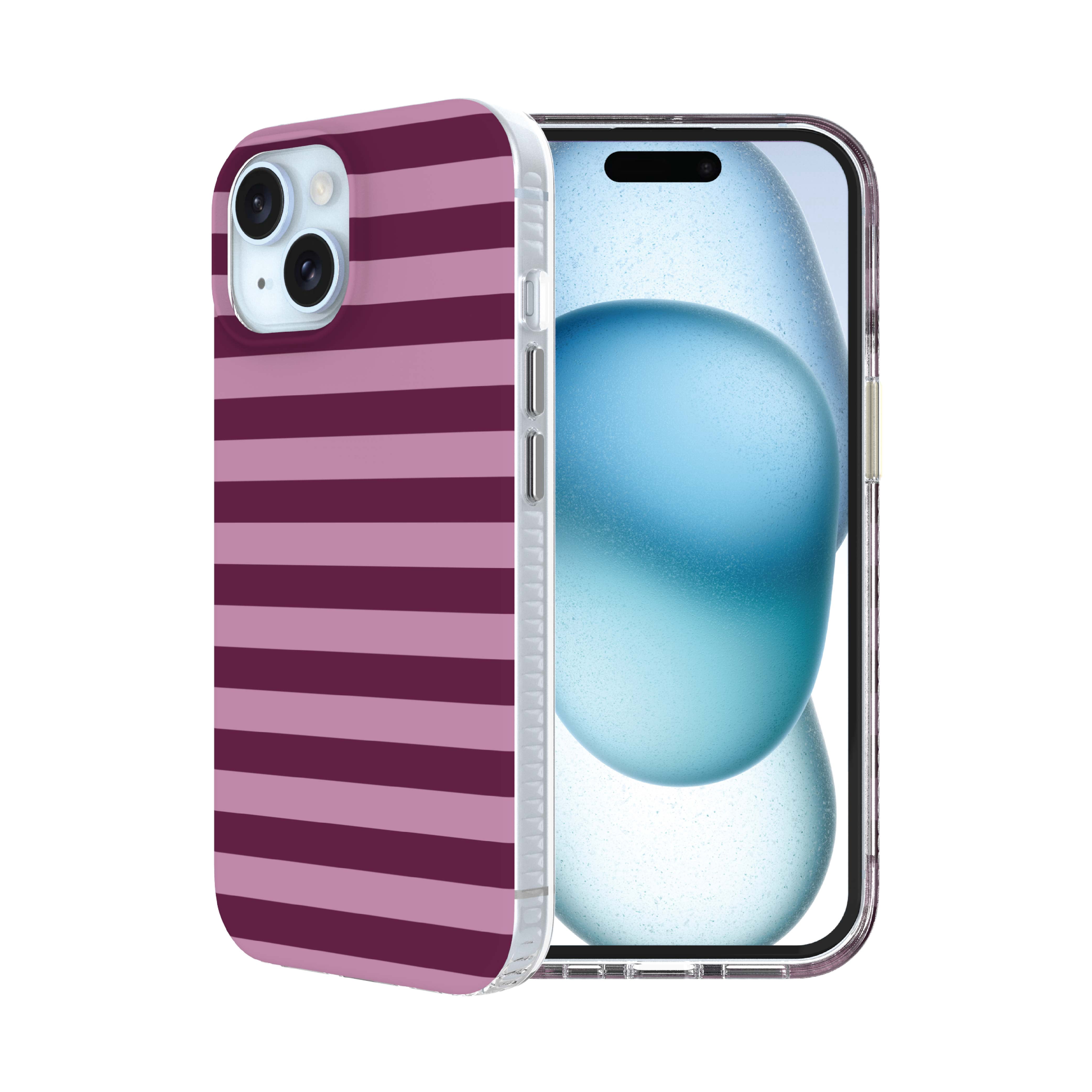 onn Phone Case for iPhone 17e / 16e / 15 / 14 / 13, MagSafe Compatible - Purple Stripe