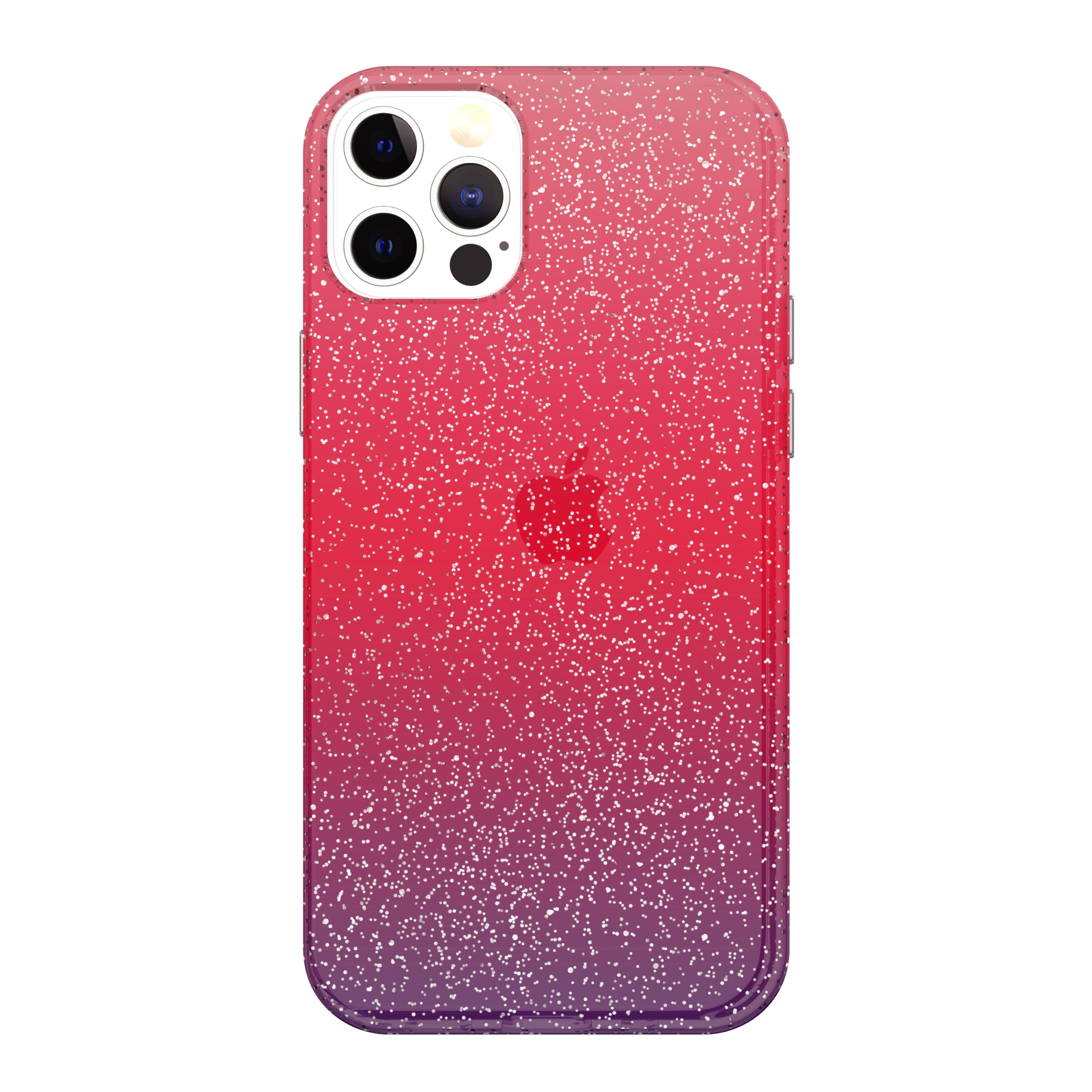 onn. Purple and Pink Glitter Ombre Phone Case for iPhone 12 Pro Max