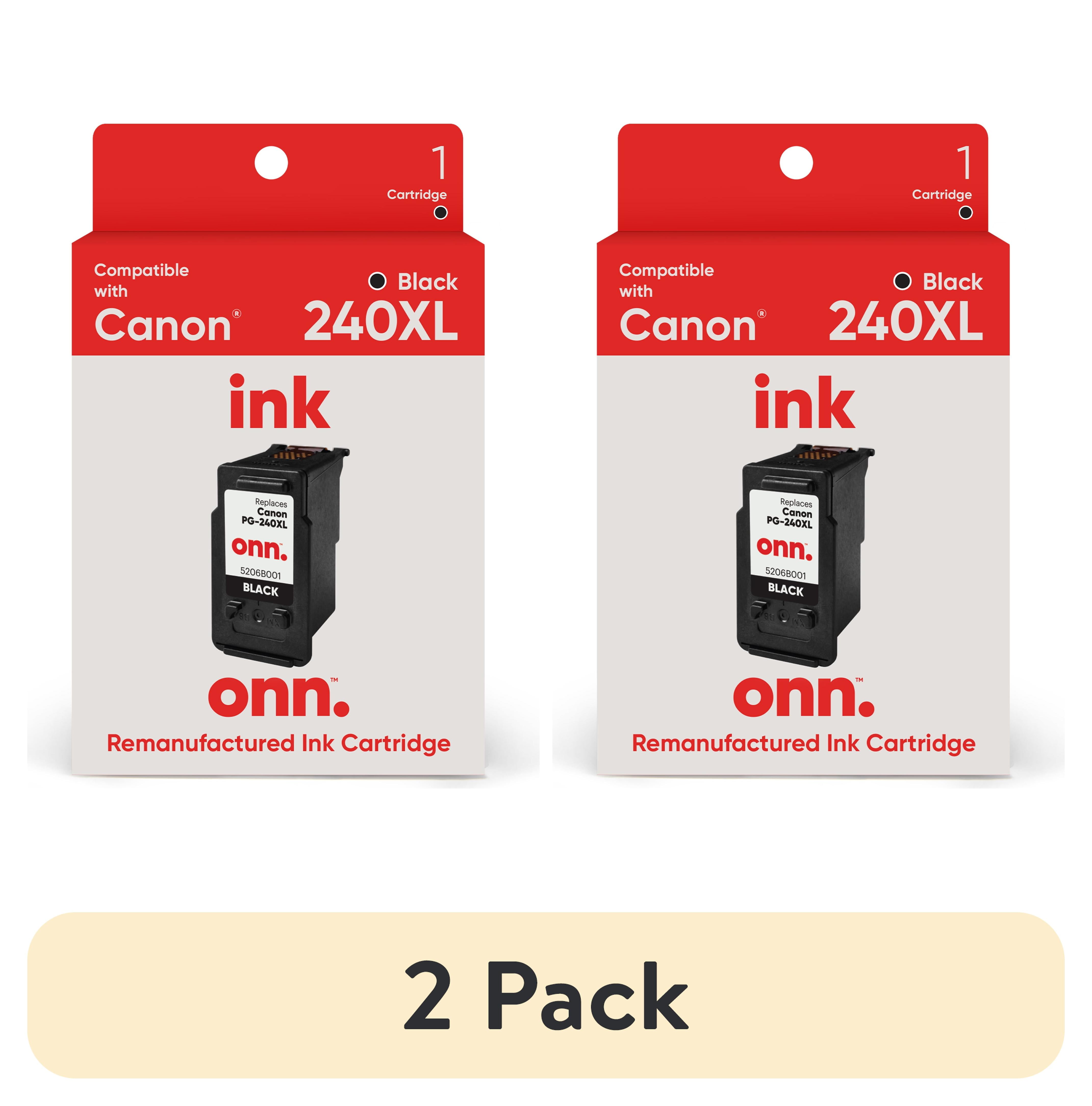 (2 pack) onn Ink Cartridge, Canon 240XL Black