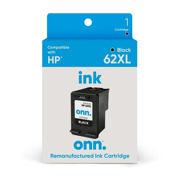 Remanufactured onn Ink Cartridge, HP 62XL Black