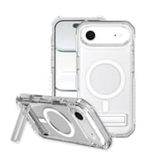 onn MagSafe Compatible Rugged Phone Case with Kickstand for iPhone Air - Clear