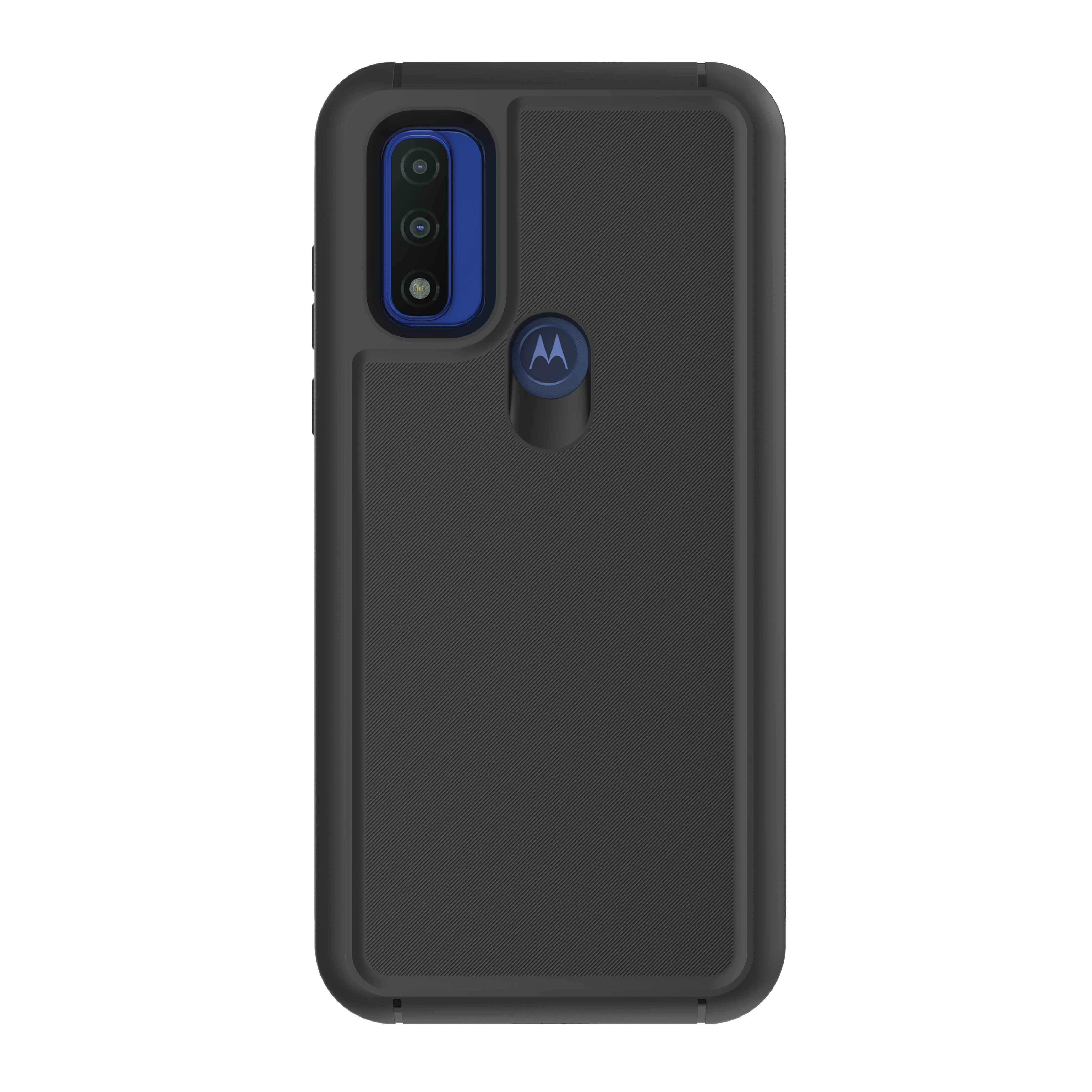 onn. Rugged Phone Case for Motorola moto g PURE - Black