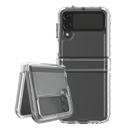 onn. Rugged Phone Case for Samsung Galaxy Z Flip4 5G - Clear