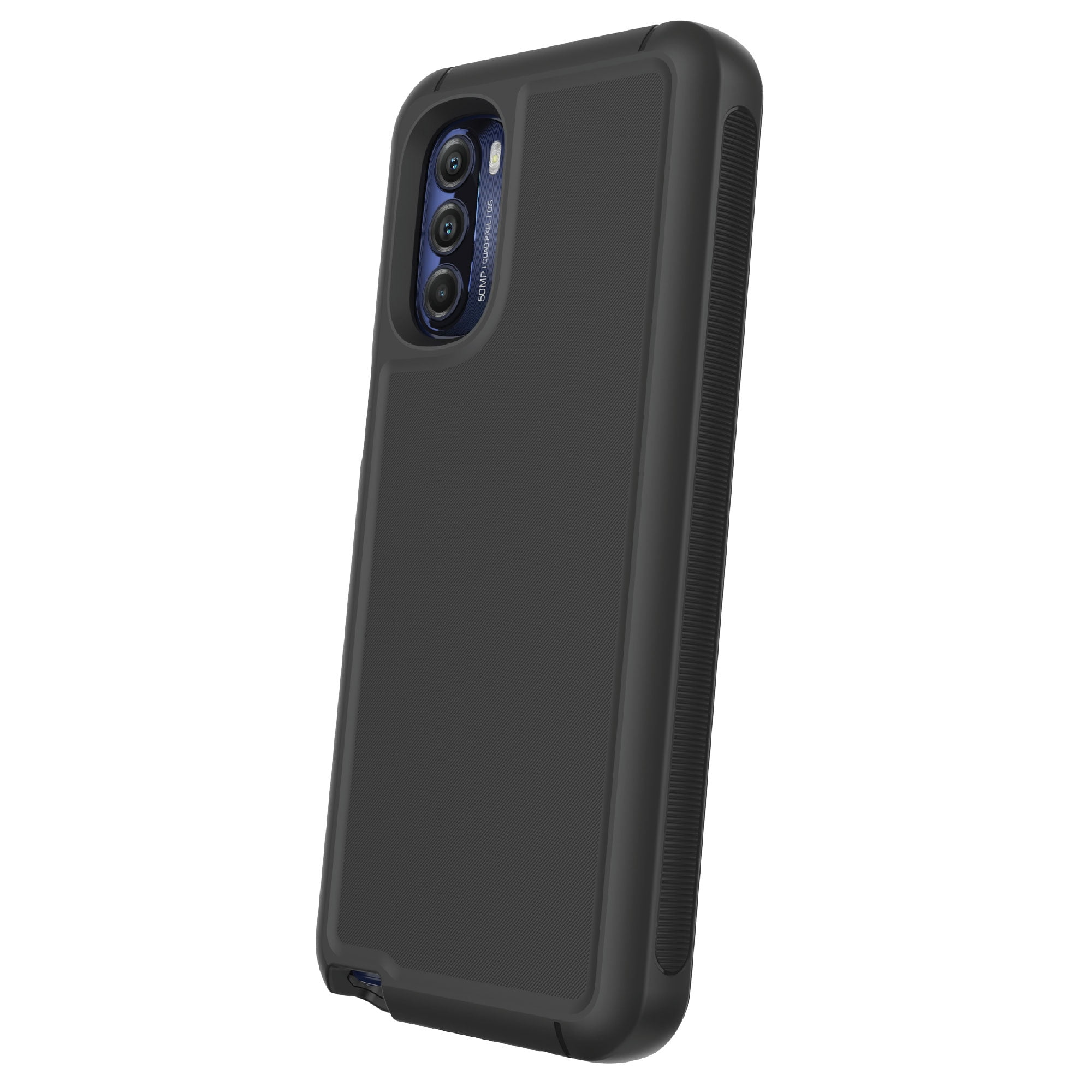 onn. Rugged Phone Case for moto g STYLUS (2022), Black