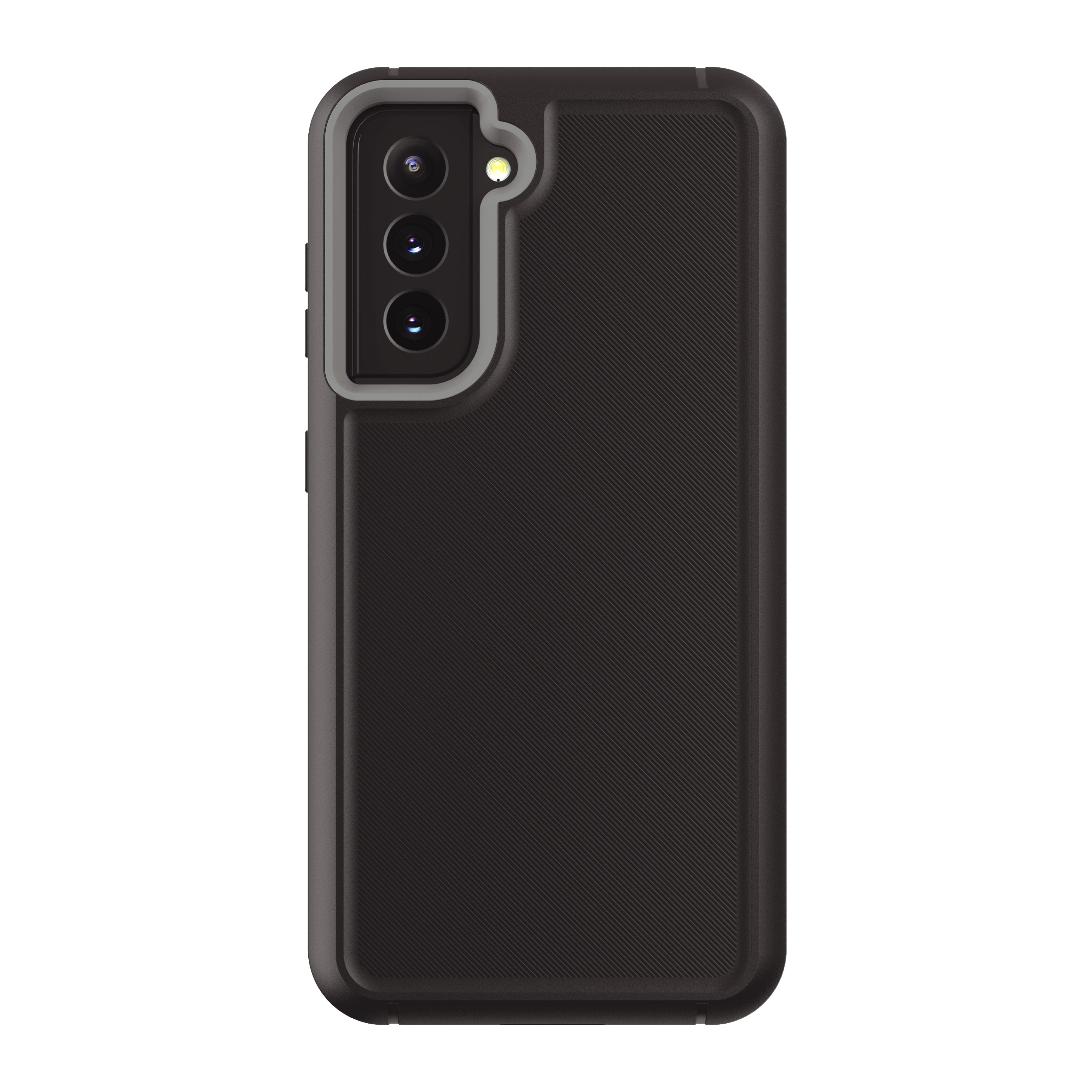 onn. Rugged Phone Case with Built-in Antimicrobial Protection for SAMSUNG Galaxy S21 5G, Black