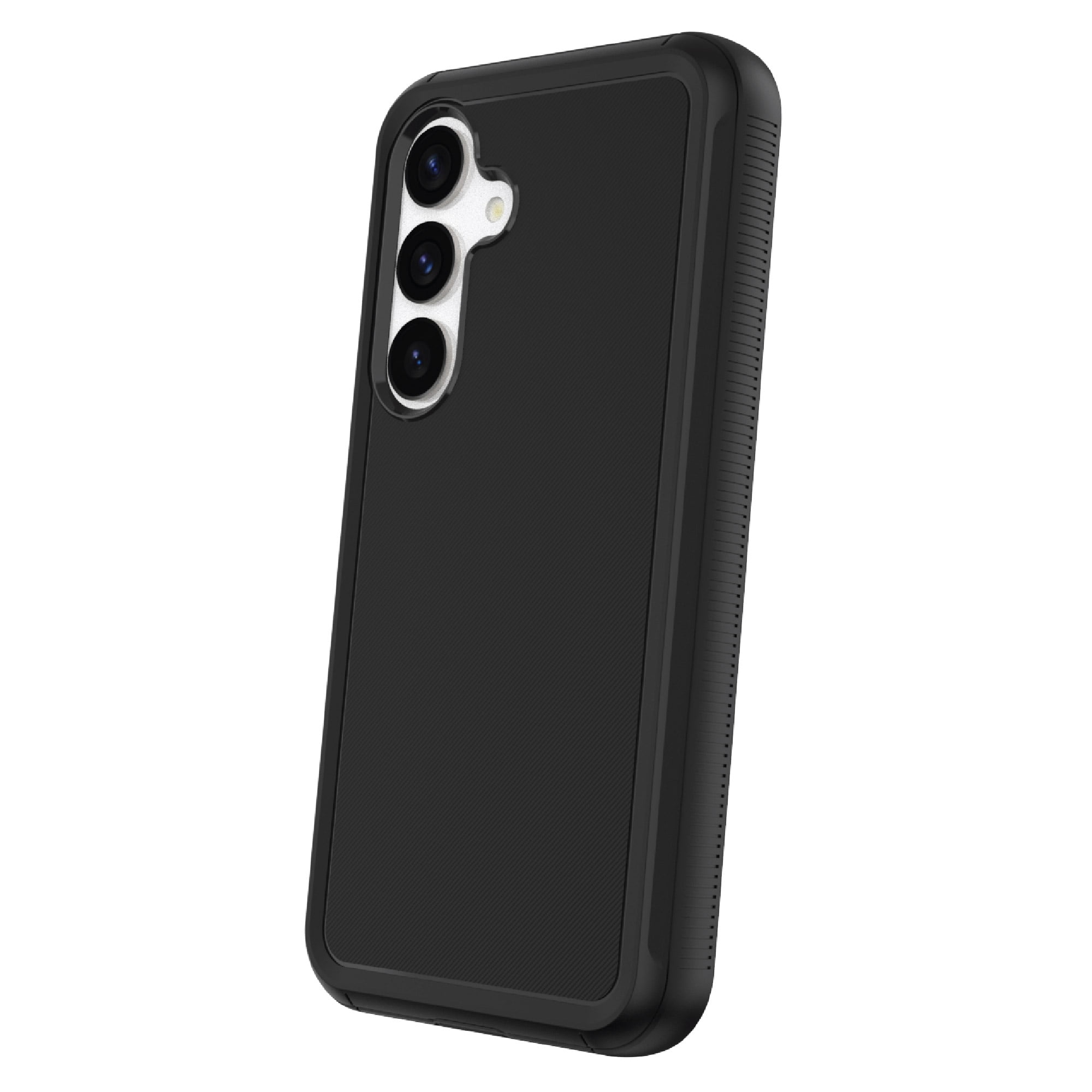 onn. Rugged Phone Case with Holster for Samsung Galaxy S24 5G - Black