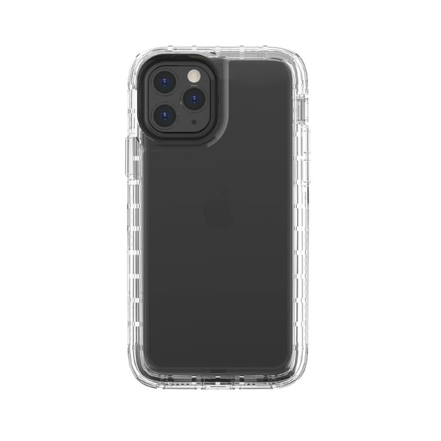 onn. Rugged Phone Case with Holster for iPhone 11 Pro Max Clear