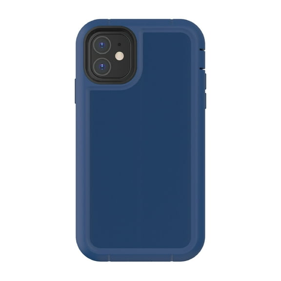 onn. Rugged Phone Case with Holster for iPhone 11 / iPhone XR - Blue
