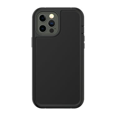 onn. Rugged Phone Case with Holster for iPhone 12 Pro Max - Black