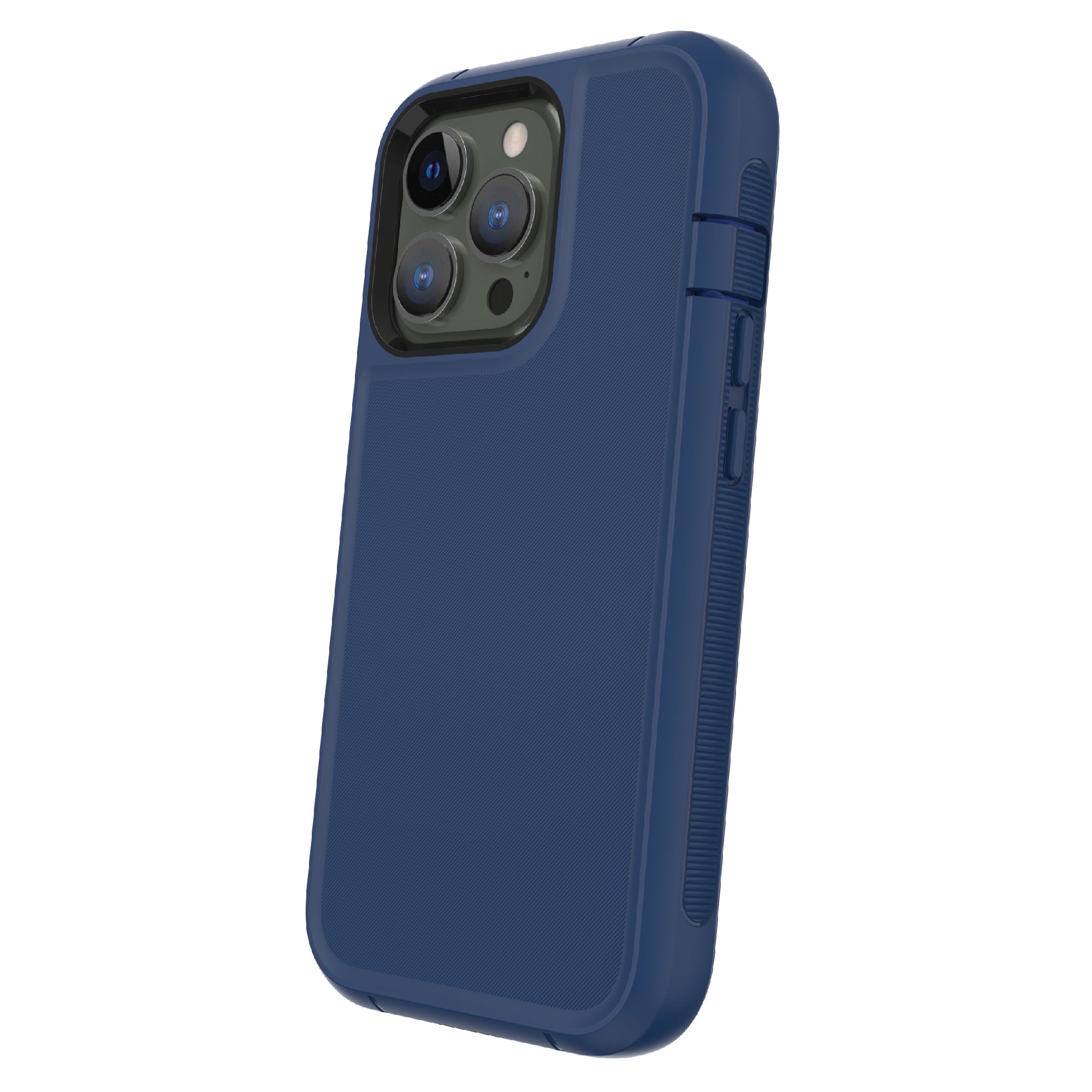 onn. Rugged Phone Case with Holster for iPhone 13 Pro - Blue