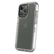 onn Rugged Phone Case with Holster for iPhone 13 Pro Max / iPhone 12 Pro Max - Clear