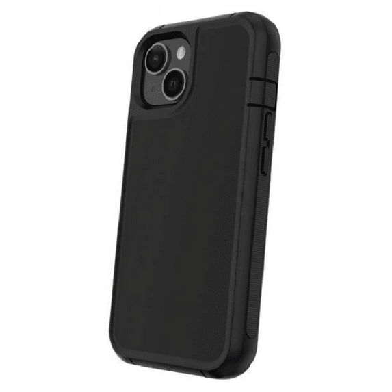 onn. Rugged Phone Case with Holster for iPhone 14 Plus - Black
