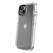 onn. Rugged Phone Case with Holster for iPhone 15 Plus / iPhone 14 Plus - Clear