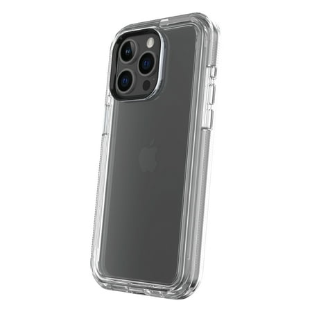 onn. Rugged Phone Case with Holster for iPhone 15 Pro Max - Clear