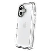 onn. Rugged Phone Case with Holster for iPhone 16 - Clear