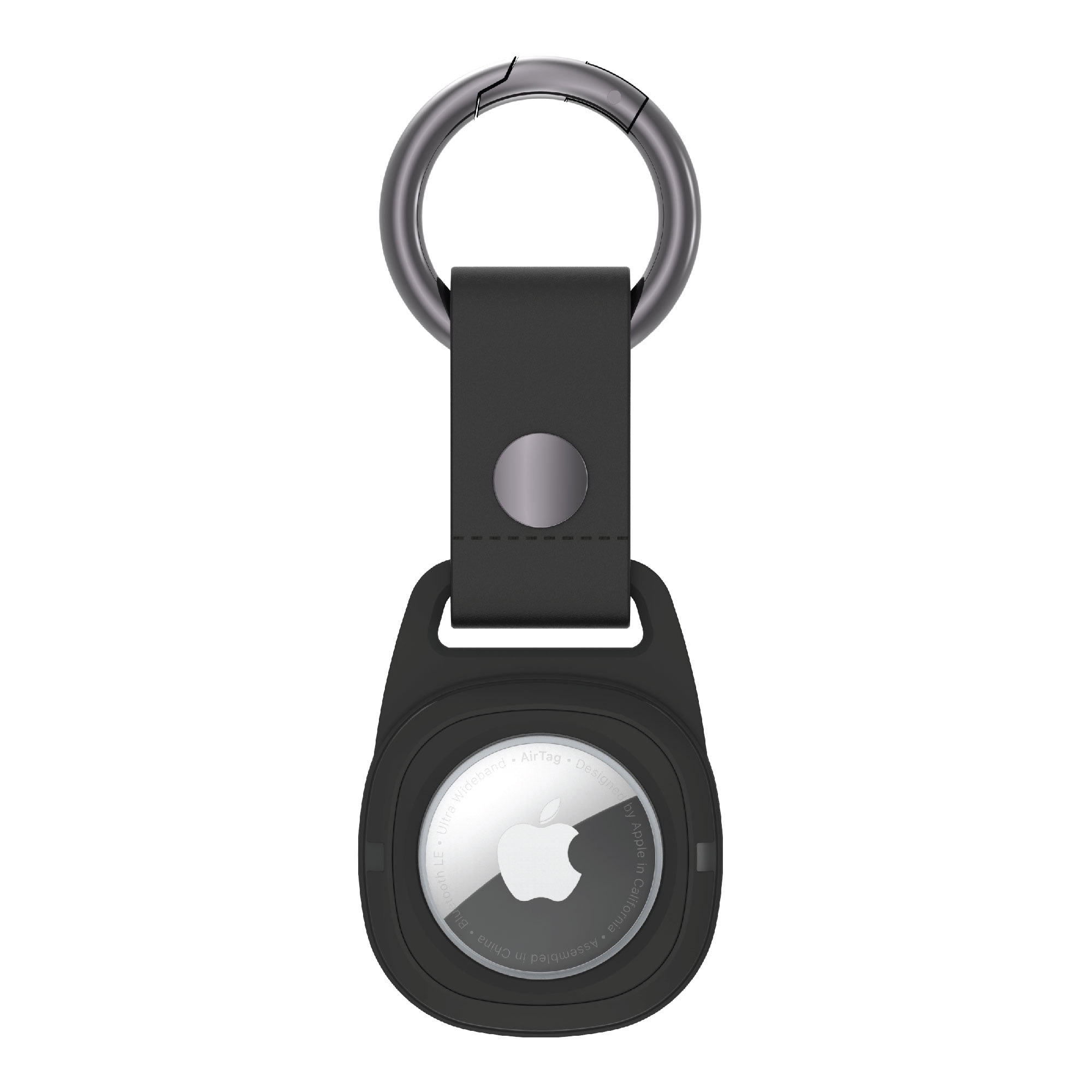 onn. Rugged Protective Keyring Holder for Apple Airtag Black