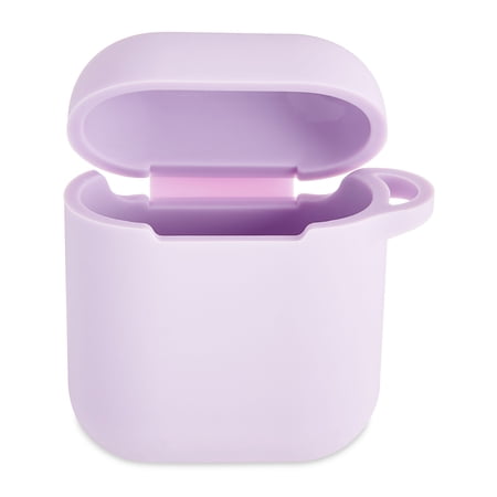 onn. Silicone Charging Case Cover for Apple AirPods (1st and 2nd generation) - Lilac