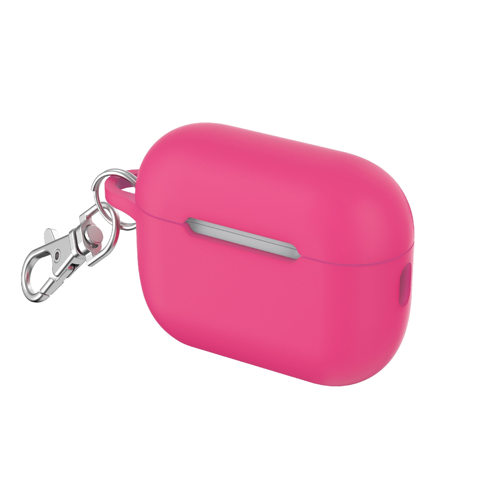 onn. Silicone Charging Case Cover with Keychain Clip for Apple