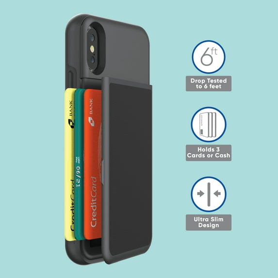 onn. Slim Card Case for iPhone XS Max