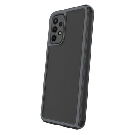 onn. Slim Rugged Phone Case for Samsung Galaxy A23 5G - Black/Gray