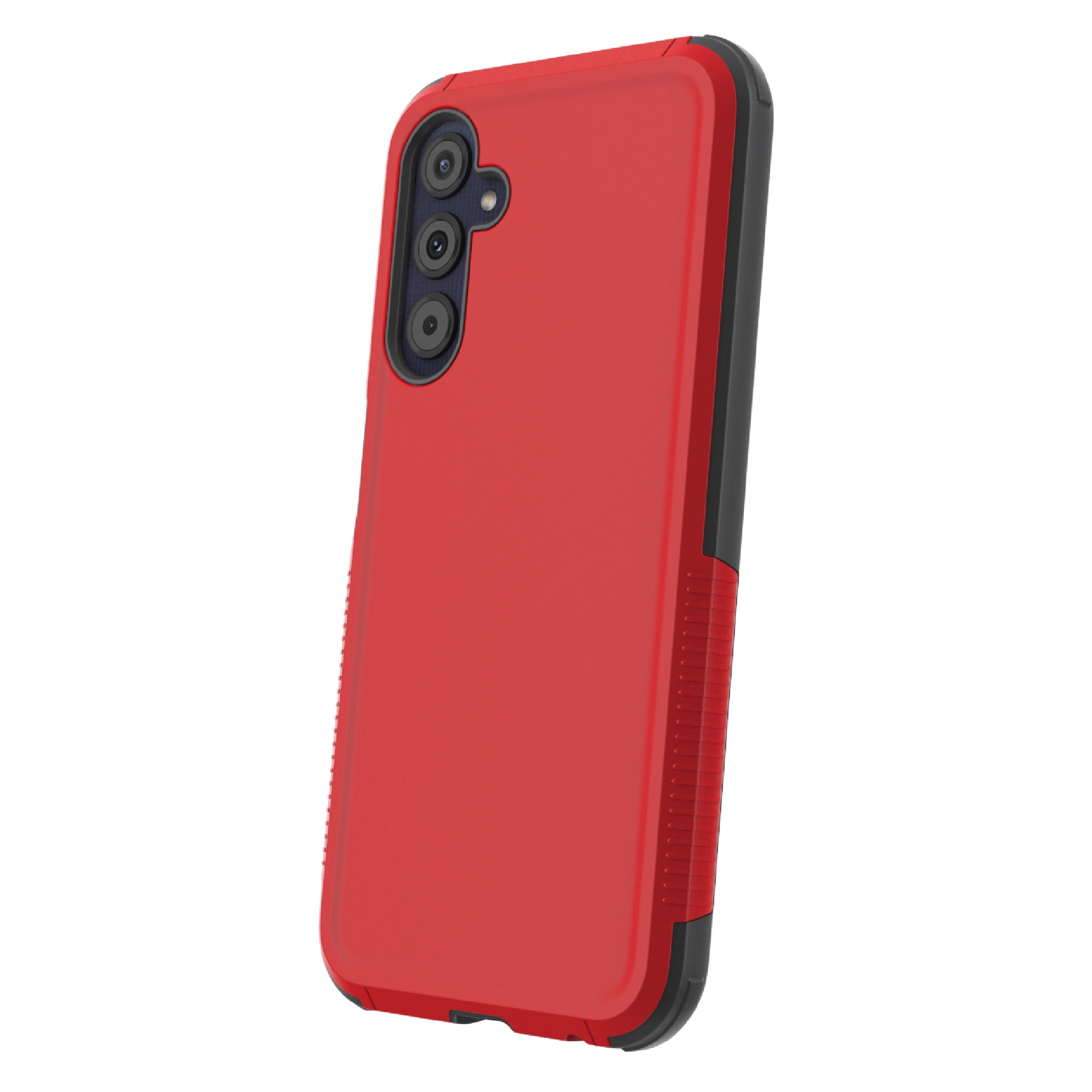 onn Slim Rugged Phone Case for Samsung Galaxy A25 5G, Red/Gray