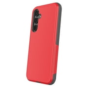 onn. Slim Rugged Phone Case for Samsung Galaxy A35 5G - Red/Gray