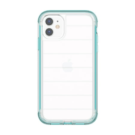 onn. Slim Rugged Phone Case for iPhone 11 / iPhone XR - Clear/Aqua