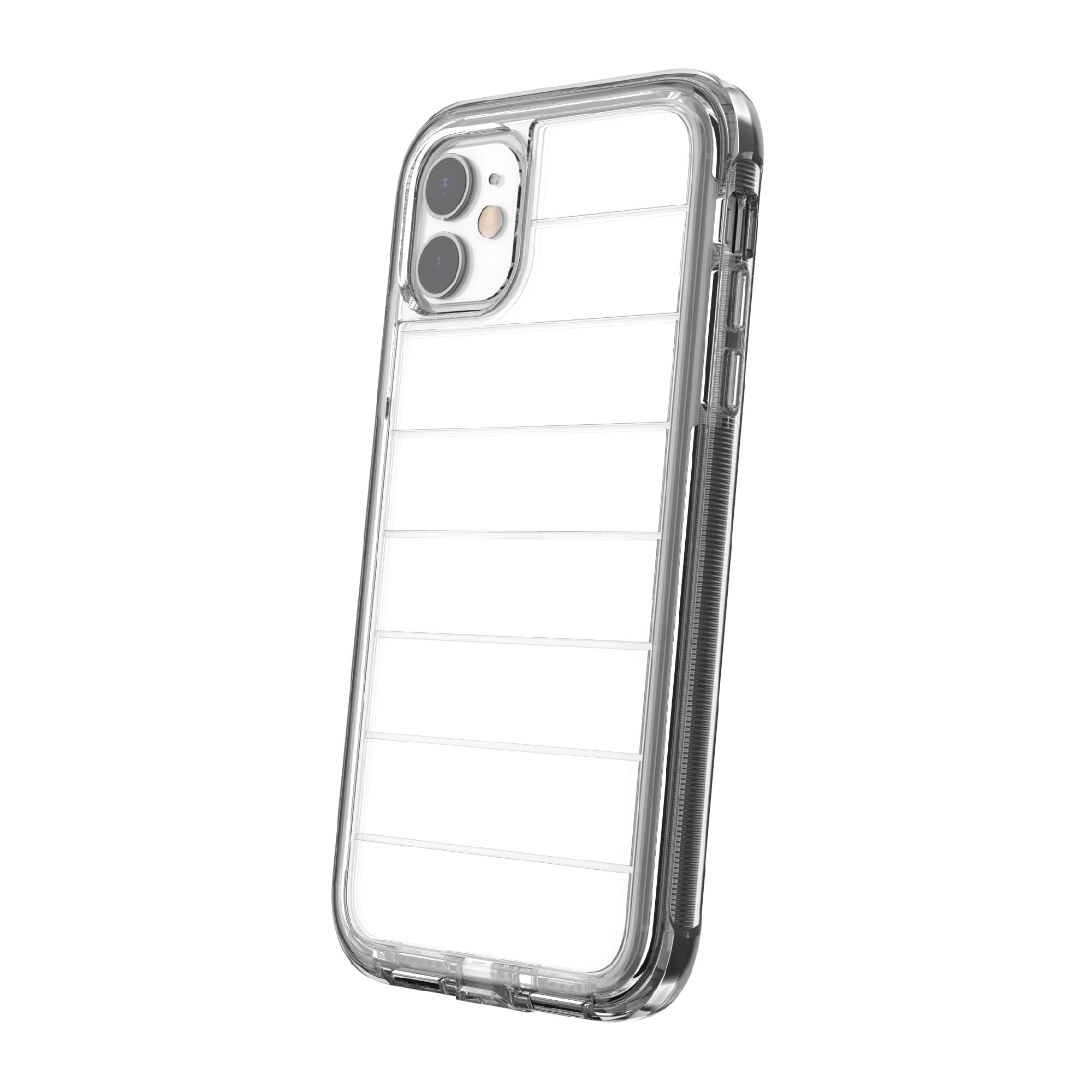 onn. Slim Rugged Phone Case for iPhone 12 / iPhone 12 Pro Clear