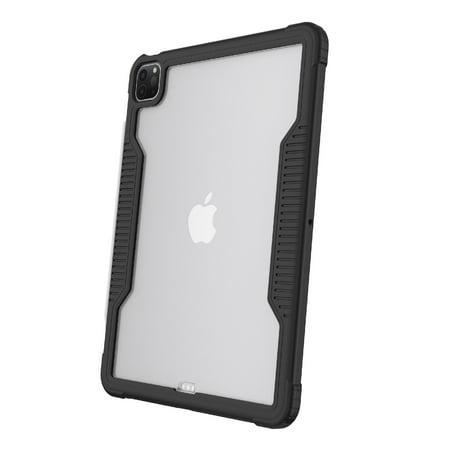 onn Slim Rugged 11" Hard Tablet Case Black & Clear, 1 Pack