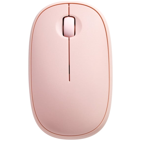 onn. Slim Wireless 3-Button Computer Mouse, Bluetooth and Nano USB Receiver, 1600 DPI, Pink