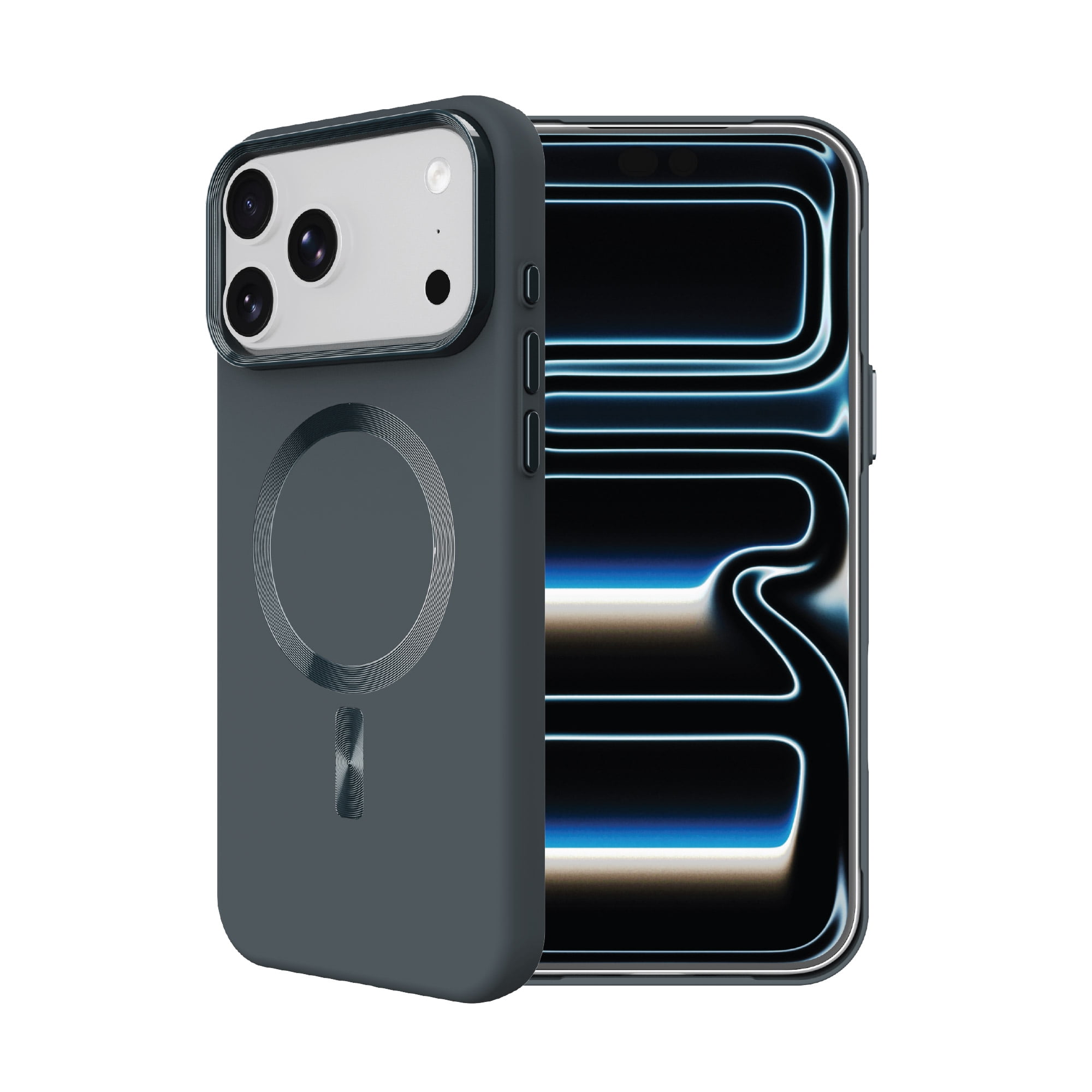 onn Soft Touch Phone Case for iPhone 18 Pro Max / 17 Pro Max, MagSafe Compatible - Gray