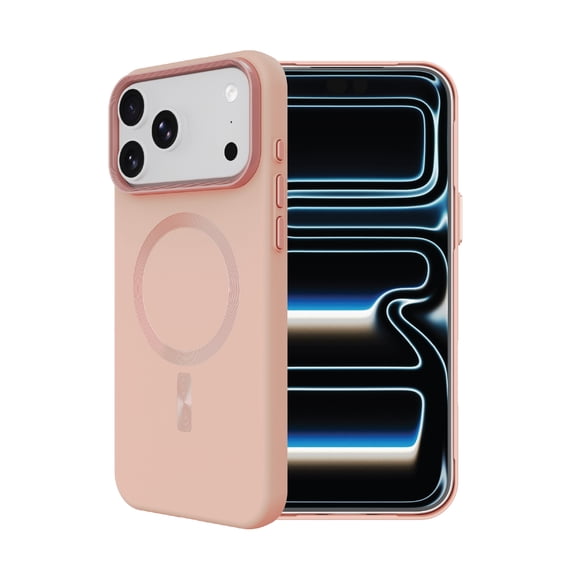 onn Soft Touch Phone Case for iPhone 18 Pro Max / 17 Pro Max, MagSafe Compatible - Blush Pink